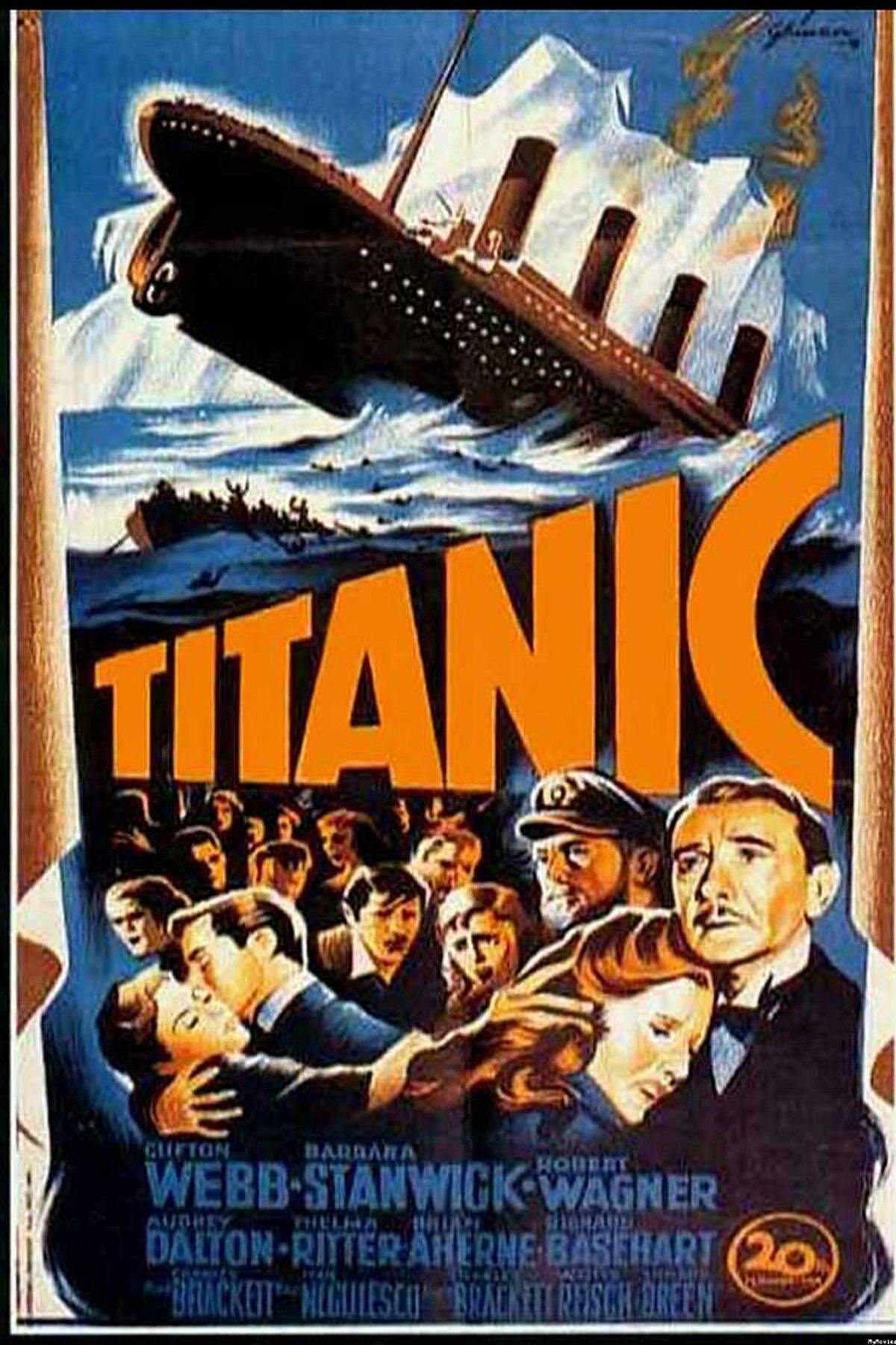 1929 wurde mit dem britischen Film "Atlantic" der erste Tonfilm zum Thema veröffentlicht. Weitere vierzehn Jahre später wurde der Stoff vom Deutschen Herbert Selpin verfilmt und von den Nazis als Propagandaproduktion genutzt. Es folgten 1953 die populäre Verfilmung "Titanic" (dt.: Untergang der Titanic) mit Barbara Stanwyck, Clifton Webb und Robert Wagner.