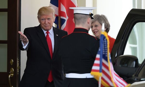 Trump und May - eine erste Begegung.