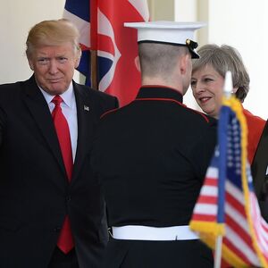 Trump und May - eine erste Begegung.