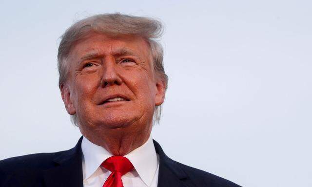 FILE PHOTO: Former U.S. President Trump holds a rally in Wellington, Ohio