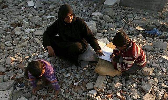 Eine Flüchtlingsfamilie im Gaza-Streifen