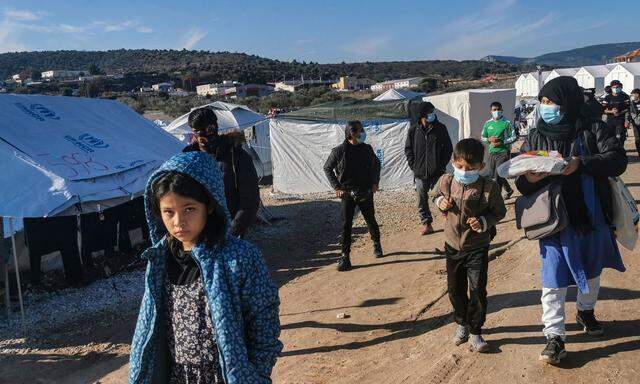 UNHCR-Lager in Kara Tepe auf der griechischen Insel Lesbos