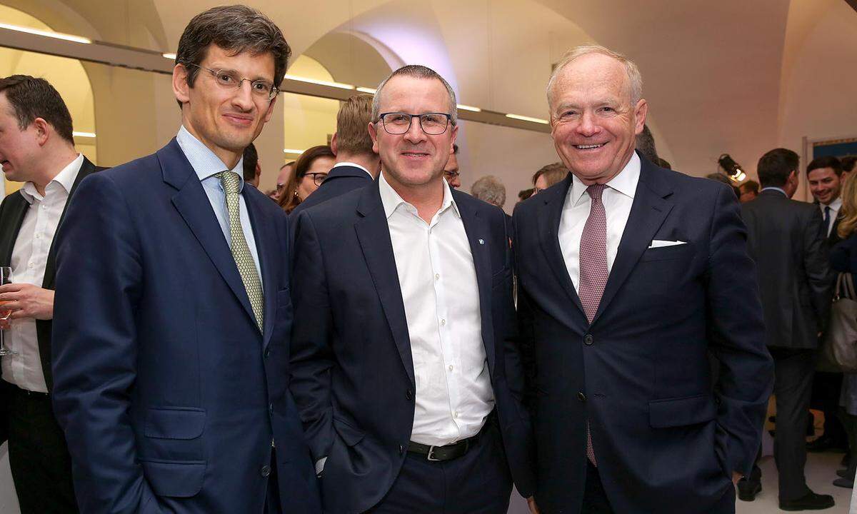 Miba-CEO F. Peter Mitterbauer, FACC-CEO Robert Machtlinger und AMAG-CEO Helmut Wieser (v.l.)