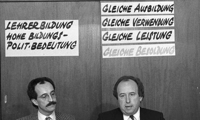 Lehrer Streik: Walter Strobl und Fritz Neugebauer