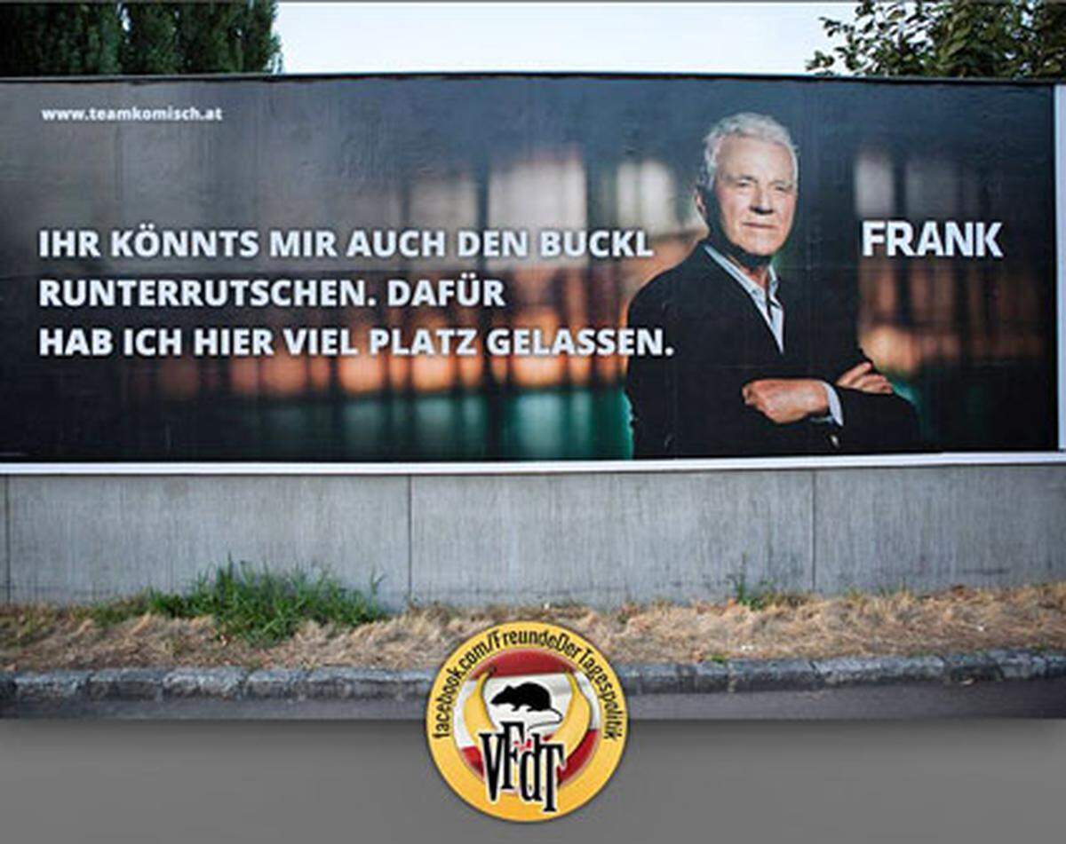 Aber nicht nur gegen die FPÖ wird heftig ausgeteilt. Der Verein der Freunde der Tagespolitik gibt zwar nicht bekannt, wer dahinter steckt, hat aber schon Statistiken veröffentlicht, welche Parteien auf die Schaufel genommen wurden - und da gibt man sich sehr ausgewogen.