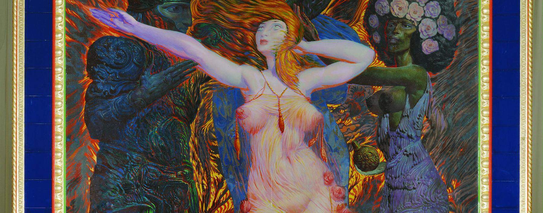 Ernst Fuchs: „Göttin des Feuers“, 1969 (Ausschnitt).