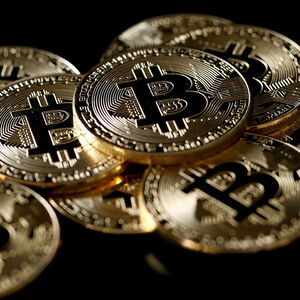 FILE PHOTO: A collection of Bitcoin (virtual currency) tokens are displayed in this picture illustration