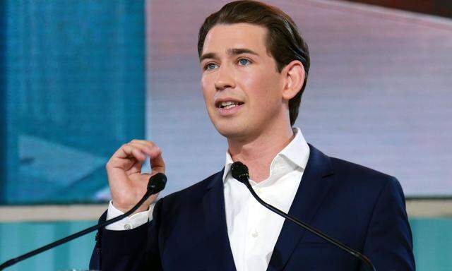 170702 LINZ July 2 2017 Austrian Foreign Minister Sebastian Kurz addresses the national co