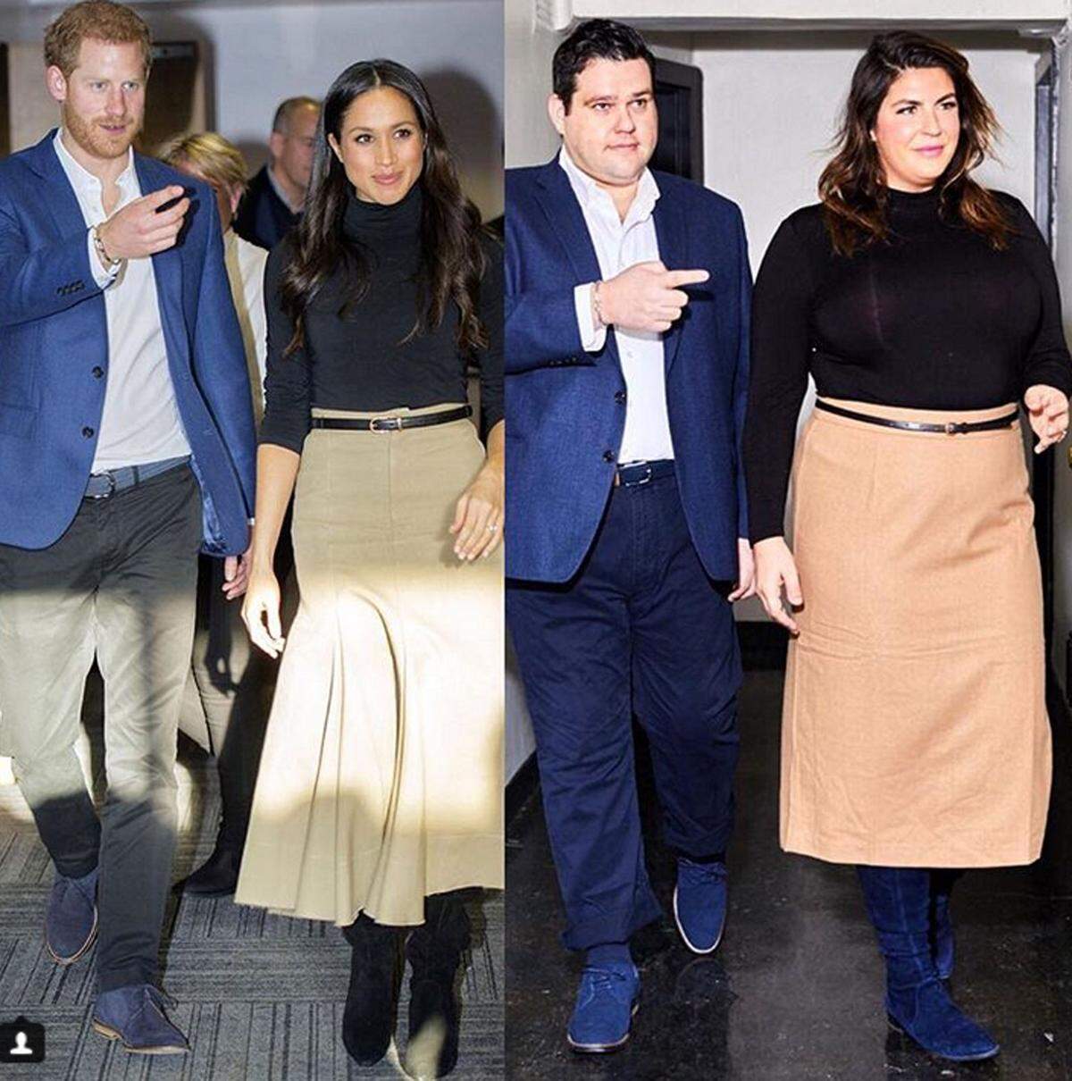 Auch als etwas fülligere Meghan Markle macht Sturino keine schlechte Figur.