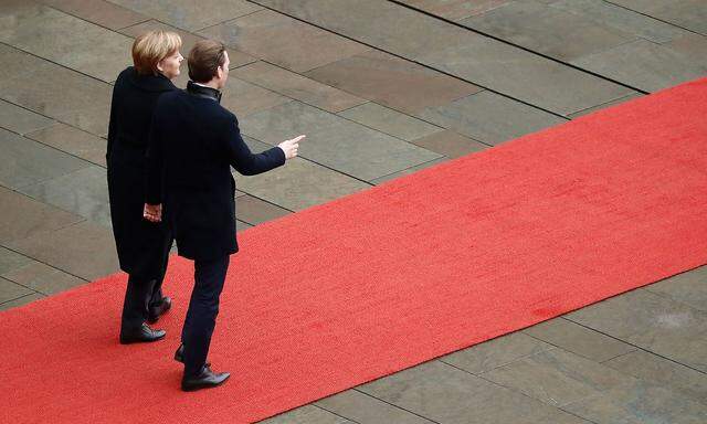 Angela Merkel und Sebastian Kurz in Berlin im Jänner 2018