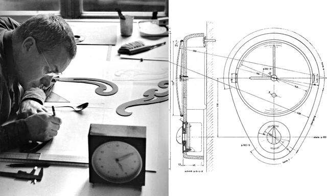 Wegweisend. Die Schlichtheit der Küchenuhr diente als Vorlage für das Design der 1961 folgenden Armbanduhren von Max Bill.