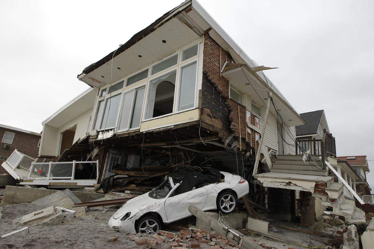 Weitere aktuelle Bilder aus der Region, wo Sturm "Sandy" am meisten Chaos ausgelöst hat: Belle Harbor, New York