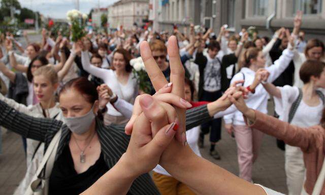Demonstration gegen Polizeigewalt in Minsk