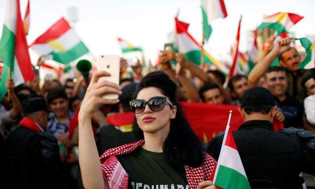 Jubel in der Hauptstadt Erbil. Die Kurdenregion im Nordirak stimmte für eine Unabhängigkeit. 