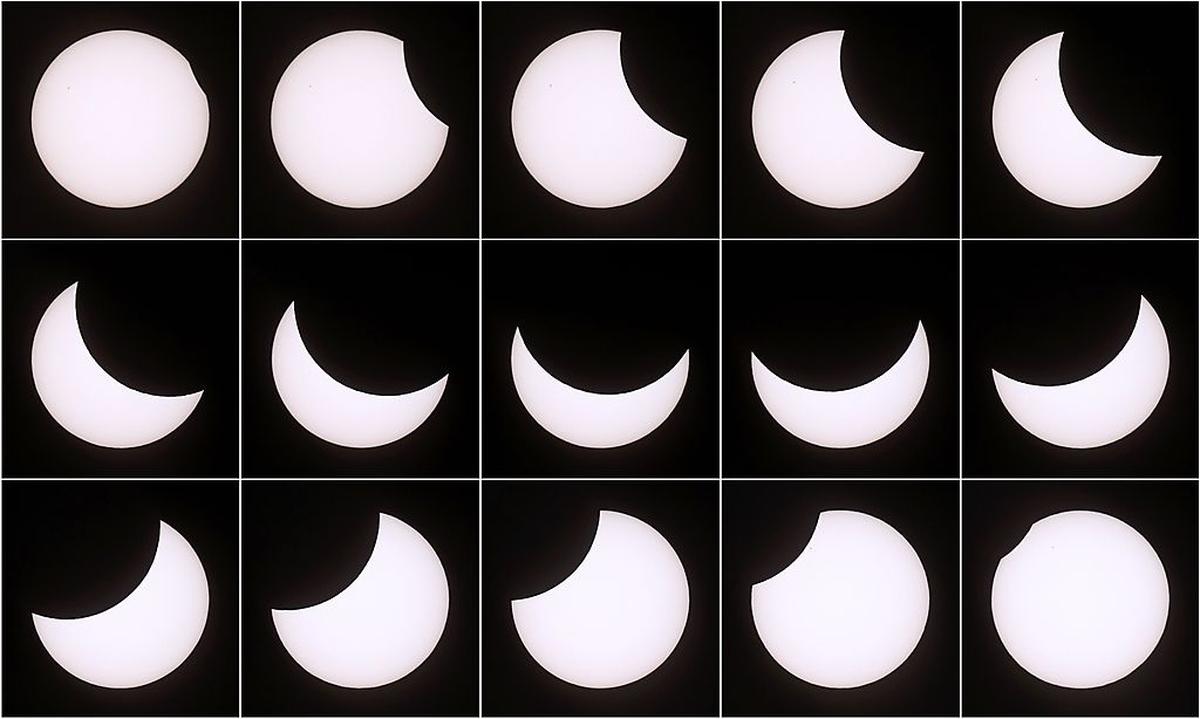 Der Verlauf der Sonnenfinsternis in Wien