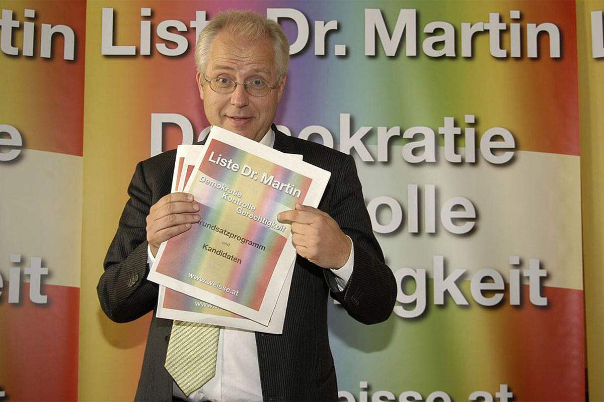 Auch bei der Nationalratswahl 2006 kandidierte er mit seiner Liste, erhielt aber nur 2,8 Prozent. Bei der Europawahl in Österreich 2009 erreichte die Liste Martin 17,7 Prozent der Stimmen und damit drei Mandate.Doch nun ist Schluss: Martin kehrt der Politik endgültig den Rücken.