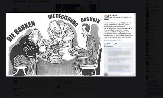 Ermittlungen wegen Cartoon auf Straches Facebook-Seite eingestellt 