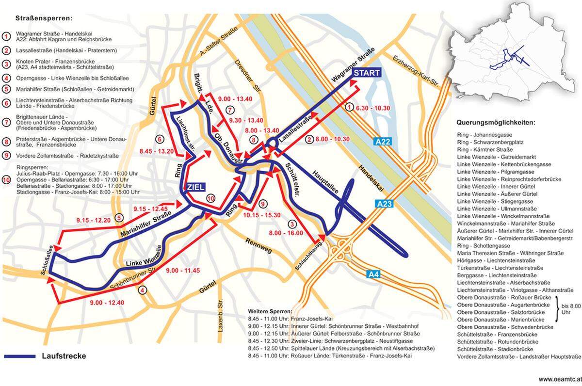 Der Streckenplan im Detail: