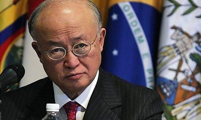Amano, director general of the Vienna-based International Atomic Energy Agency (IAEA) attends a cerem