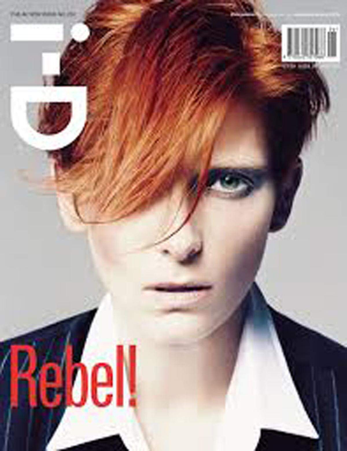 Schauspielerin Tilda Swinton schlüpfte für das "iD-Magazine" in die Rolle des David Bowie.