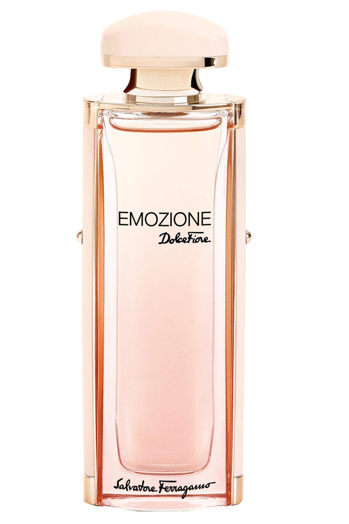 Das Parfumjahr eröffnen diese Valentins­tagsboten:  „Emozione Dolce ­Fiore“ von Ferragamo (Grapefruit und Pfingstrose), 50 ml Eau de Toilette um 72 Euro.