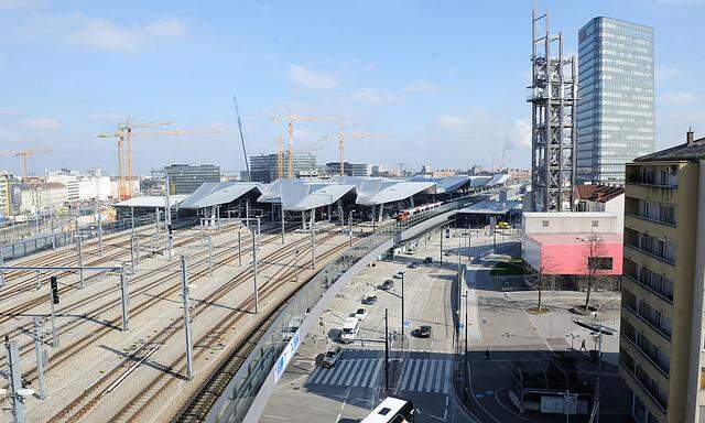 Das Areal um den Wiener Hauptbahnhof.