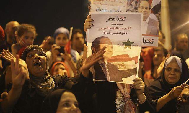 Die Anhänger von al-Sisi feierten auf dem Tahrir-Platz in Kairo.