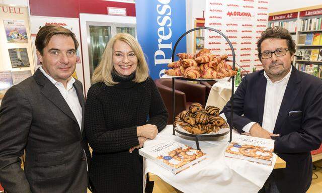 Rainer Nowak, Barbara van Melle und Günther Haller (v. l.) bei der Buchpräsentation. 