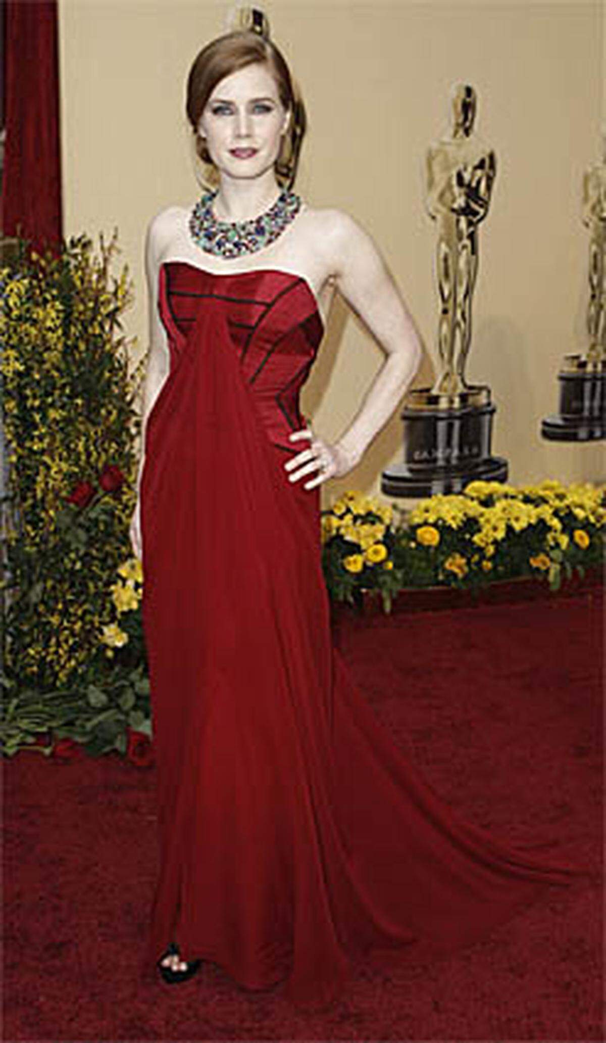 Amy Adams, nominiert in der Kategorie Beste Nebendarstellerin für "Glaubensfrage", hielt sich bedeckt.