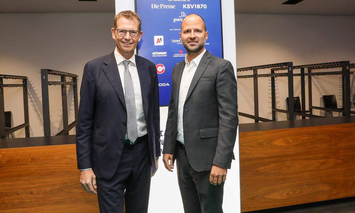 „Presse“-Geschäftsführer Andreas Rast (l.) und Wirtschaftslandesrat Marco Tittler. 