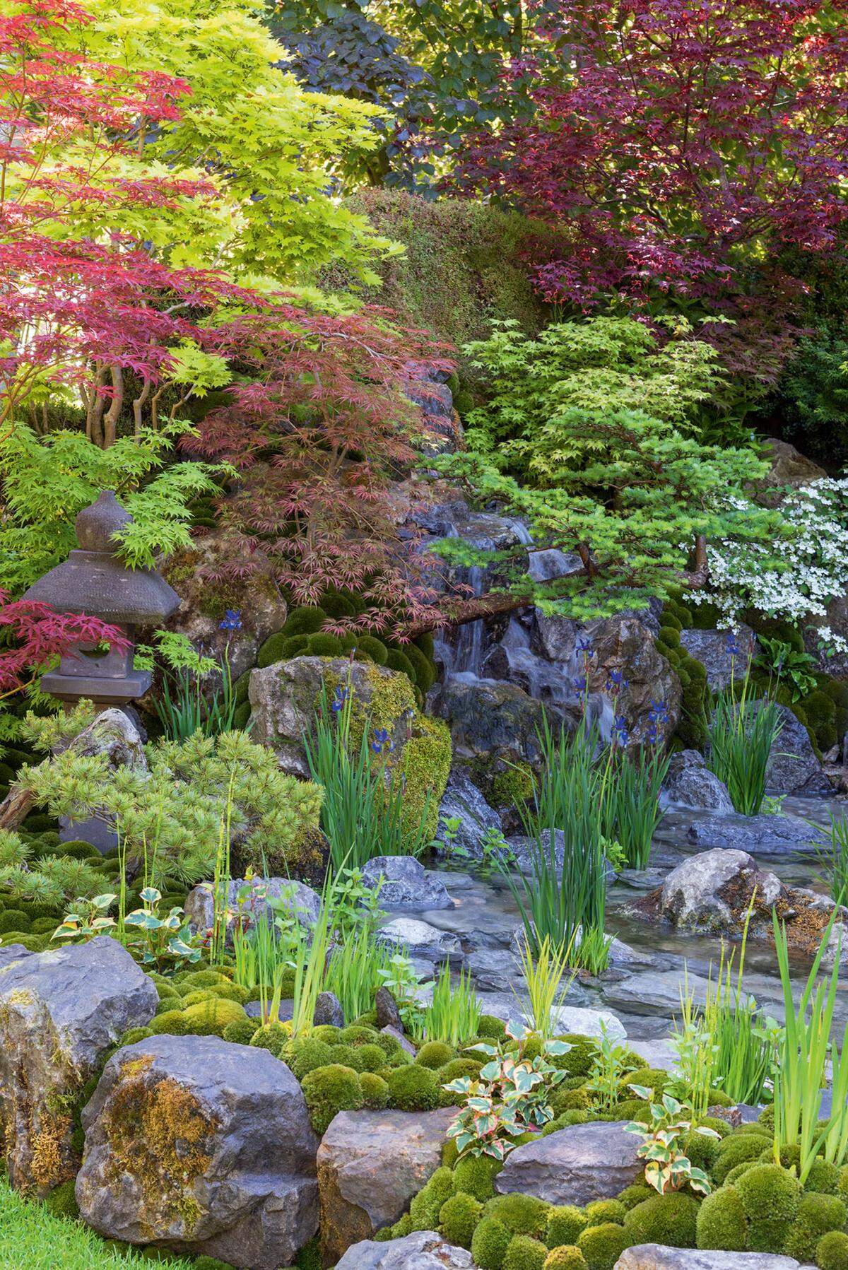 Exotisch. Thema dieses japanisch inspirierten Gartens war die Gastfreundlichkeit.