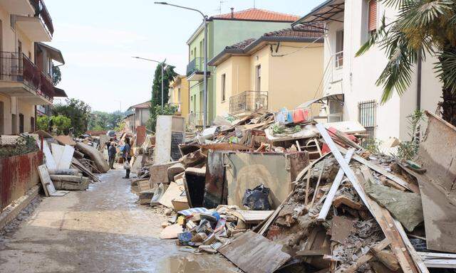 Zerstörung in Faenza.