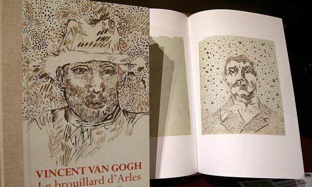 Copies of the book ´Vincent van Gogh: The Lost Arles Sketchbook´ are displayed during a news conference about a lost sketchbook by Dutch painter Vincent van Gogh, in Paris