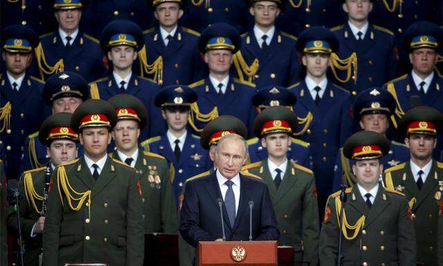 Putin sprach bei der Eröffnung einer Militärmesse.