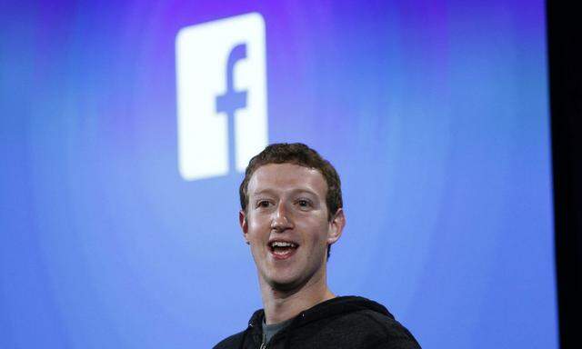 Mark Zuckerberg, Facebook's co-founder and chief executive speaks during a Facebook press event in Menlo Park