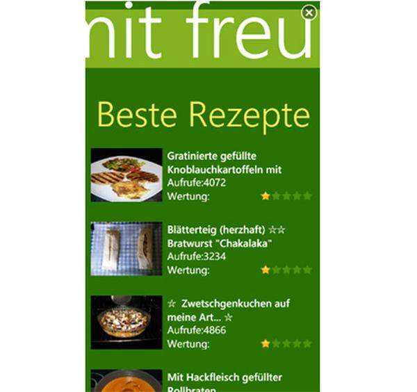 Wer gerne kocht, tauscht auch gerne Rezepte aus. Das Konzept war schon für Websites wie chefkoch.de erfolgreich. Letztere gibt es auf Windows Phone aber nur als simplen RSS-Feed. Wer es gern etwas hübscher hat, sollte sich daher Kochbar näher ansehen.