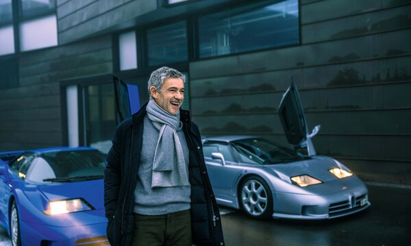 Fritz mit einem Faible für Bugatti, die Artioli-Epoche hatte in seiner Sammlung gefehlt. Behoben durch den silbernen Super Sport.