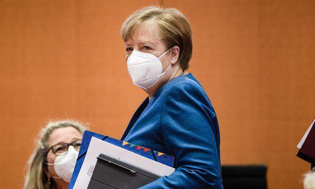 Angela Merkel vergangene Woche vor einer Regierungssitzung in Berlin.
