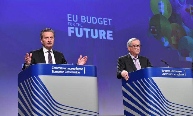 Oettinger und Juncker präsentierten das EU-Budget der Zukunft.