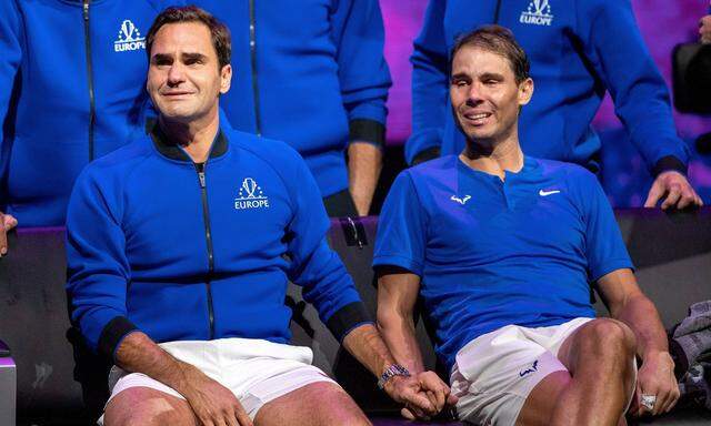 Sport Bilder des Tages Mandatory Credit: Photo by Ella Ling/Shutterstock (13413997fi) Roger Federer and Rafael Nadal of