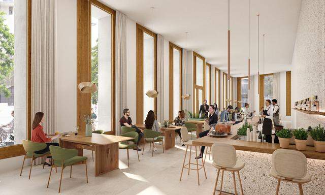 Bürokultur in 3,30 Metern hohen Räumen mit „automatischem“ Klima soll im Robin realisiert werden.