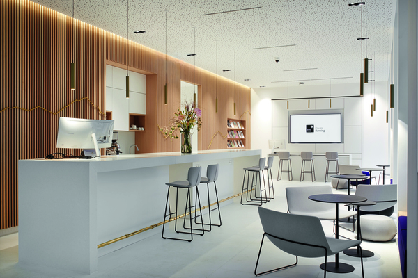 Die Niederlassung in der Wiener Innenstadt, Tegetthoffstraße 4. Ein architektonisches Symbol der Werte der Hypo Tirol: Transparenz und Offenheit.