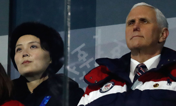 Kim Yo-jong und Mike Pence.