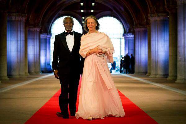 Friedensnobelpreisträger Kofi Annan und seine Frau Nane Lagergren.
