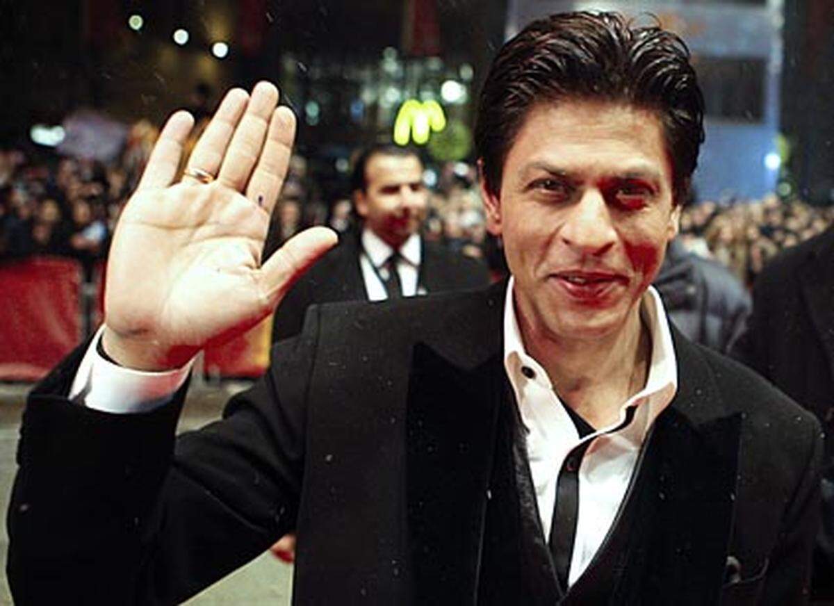 Bollywood-Star Shah Rukh Khan ließ sich bei der Vorführung seines Filmes "My Name is Khan" blicken.