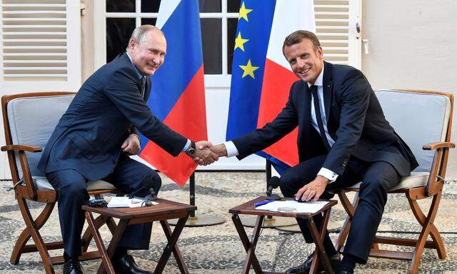 Archivbild von 2019: Putin und Macron