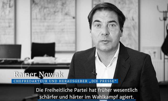 Rainer Nowak im Video-Kurzkommentar zum Thema die FPÖ