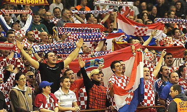 Themenbild: Kroatische Fans bei der Handball-EM