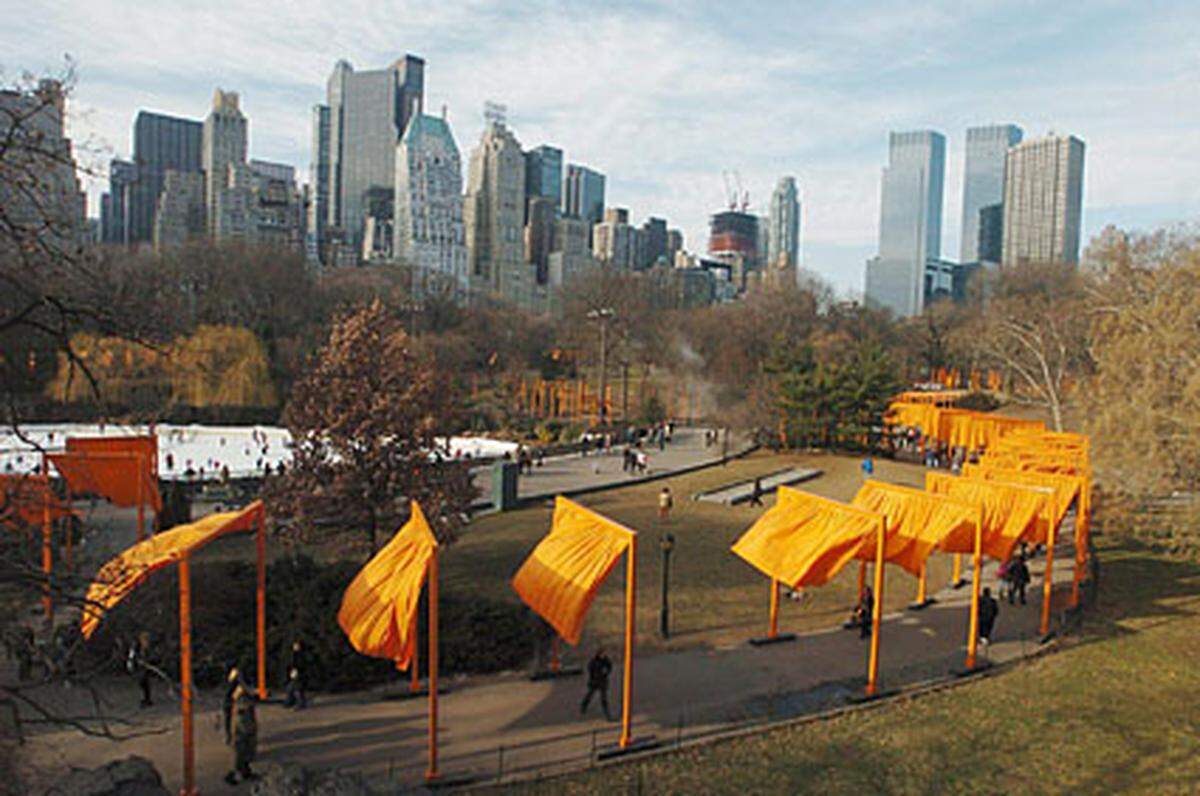 Das letzte Großprojekt war "The Gates" (Die Tore") im Central Park in der Heimatstadt der Künstler New York.