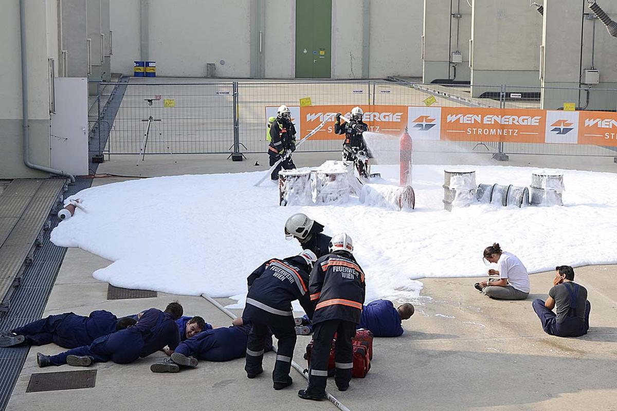 Katastrophenübung im Umspannwerk